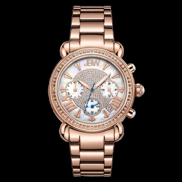 $1490 MSRP- JBW Women\'s Victory Three Sub-Dial Chronograph Diamond Watch main image 4